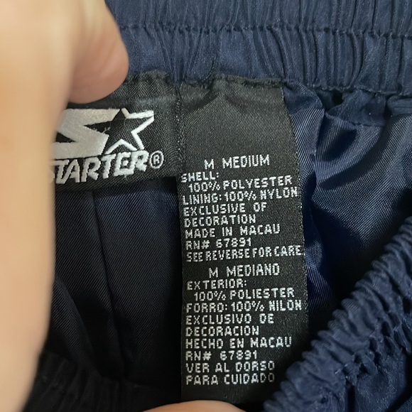 Vintage Starter Full-Snap
Breakaway Tear Away pants. Size medium. Navy and gray - Picture 8 of 14